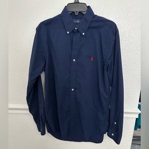 Ralph Lauren Button Up Shirt - Size Medium - Navy Blue - only worn once!